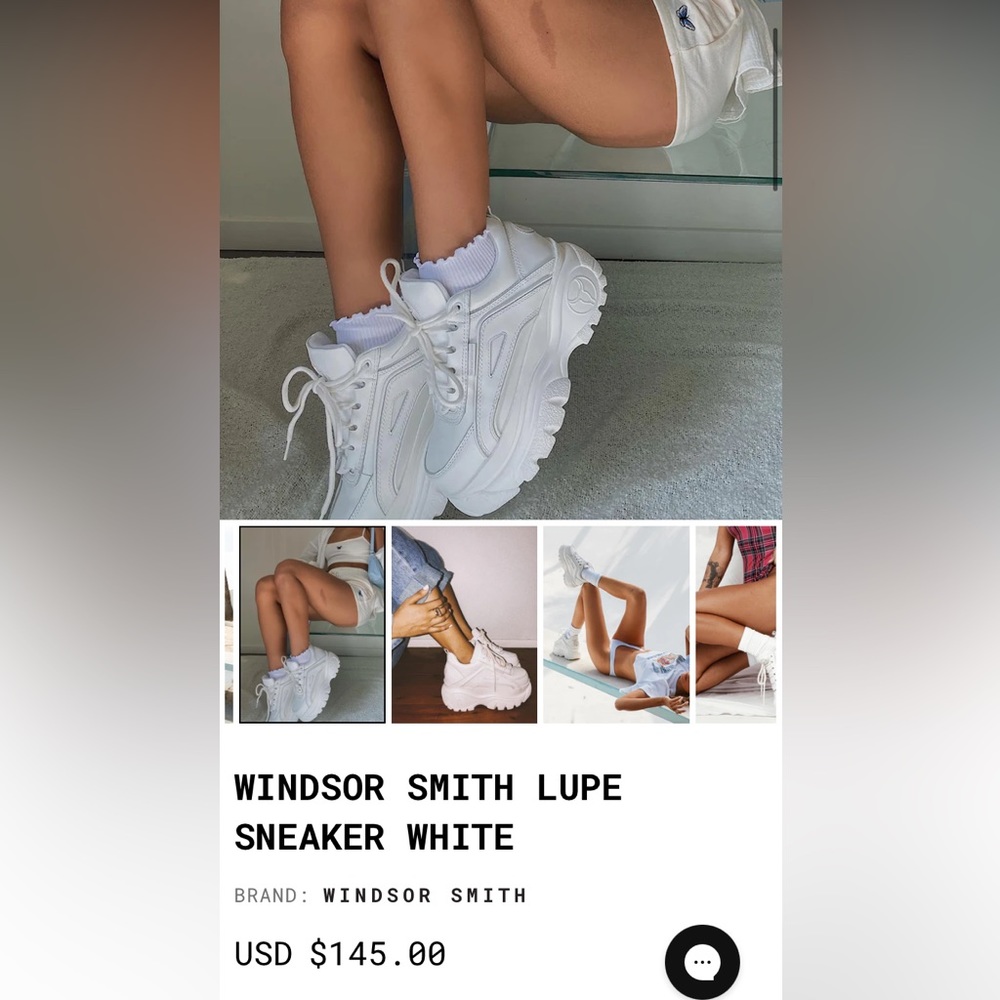 Windsor Smith Lupe Sneaker White